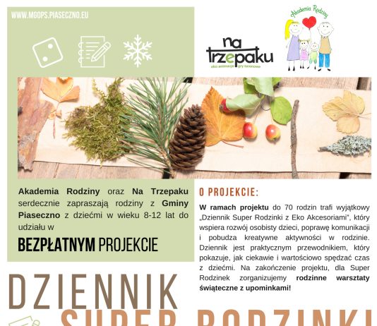 Plakat Dziennik Super Rodzinki z Eko Akcesoriami - weź udział w bezpłatnym projekcie