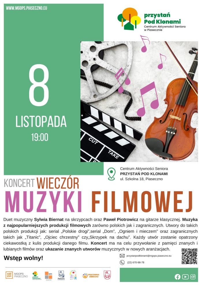 Plakat Koncert muzyki filmowej w Piasecznie