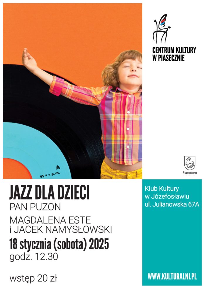 plakat Magdalena Este i Jacek Namysłowski Jazz dla dzieci Pan Puzon Józefosław