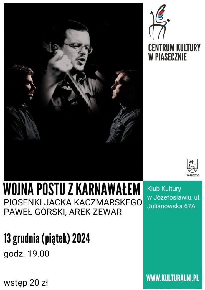 Plakat Piosenki Jacka Kaczmarskiego w Józefosławiu