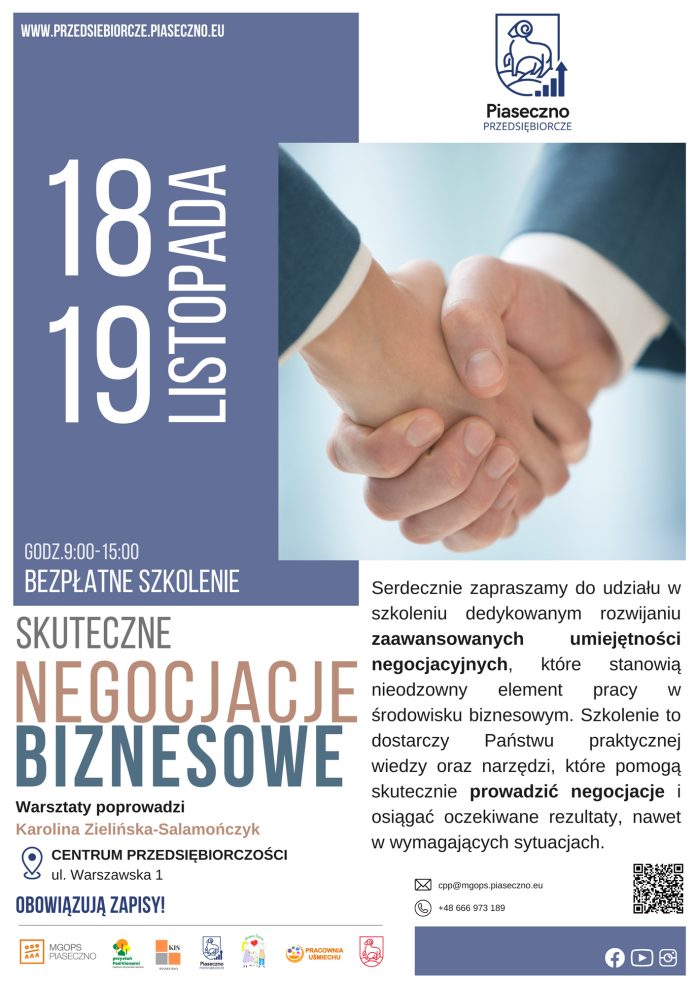 Plakat Skuteczne negocjacje biznesowe