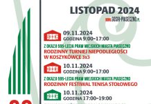 Plakat Sportowy listopad 2024 w GOSiR Piaseczno