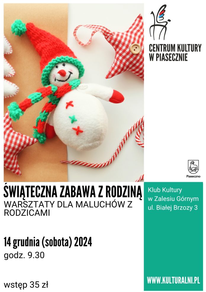 plakat Świąteczna zabawa z rodziną w Zalesiu Górnym