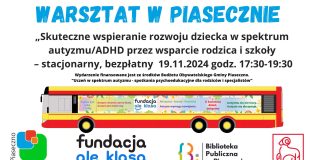 warsztaty - plakat z datą 19 listopad