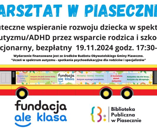 warsztaty - plakat z datą 19 listopad