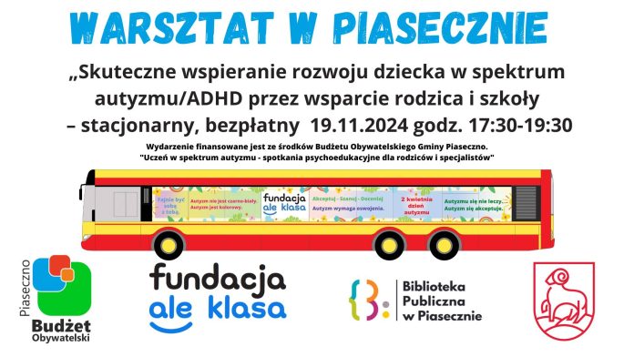 warsztaty - plakat z datą 19 listopad