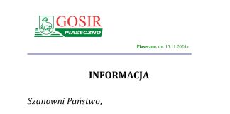 Przerwa techniczna na obiektach sportowych GOSiR przy ul. Sikorskiego - 15.11.2024 od godziny 17:00