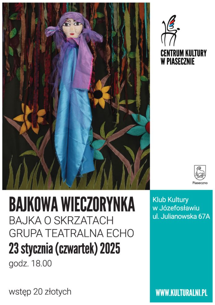 plakat Bajka o skrzatach Grupa Teatralna Echo - Bajkowa Wieczorynka w Józefosławiu