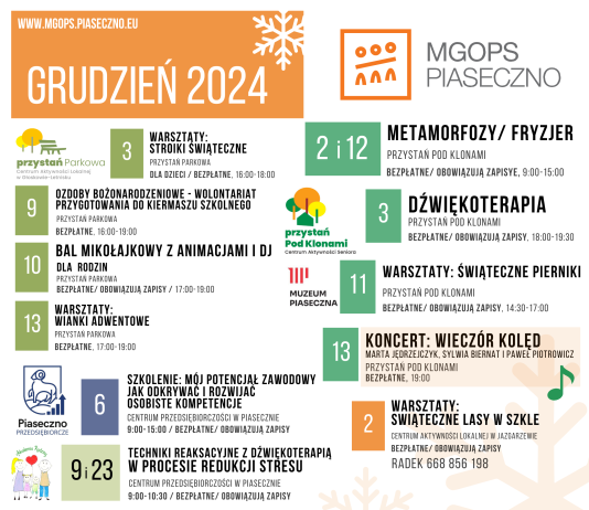 Grudzień 2024 z MGOPS Piaseczno