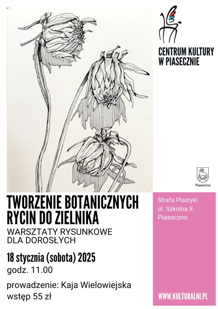 plakat TWORZENIE BOTANICZNYCH RYCIN DO ZIELNIKA