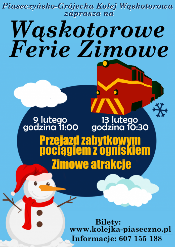 Kolejowe Ferie Zimowe z Piaseczyńsko-Grójecką Koleją Wąskotorową 2025