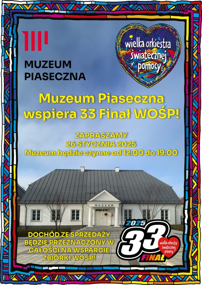 plakat Muzeum Piaseczna dla WOŚP