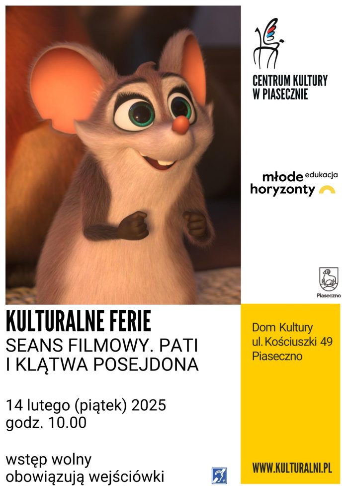 KULTURALNE FERIE. SEANS FILMOWY. PATI I KLĄTWA POSEJDONA