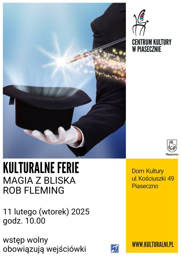 plakat Rob Fleming widowisko Magia z bliska