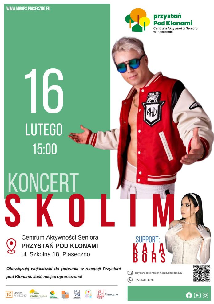 plakat Koncert Konrad Skolim Skolimowski w Przystani Pod Klonami