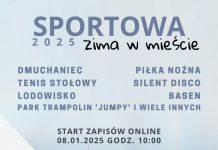 PLAKAT SPORTOWA ZIMA W MIEŚCIE PIASECZNO 2025