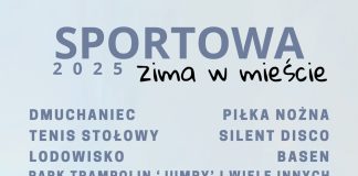 PLAKAT SPORTOWA ZIMA W MIEŚCIE PIASECZNO 2025