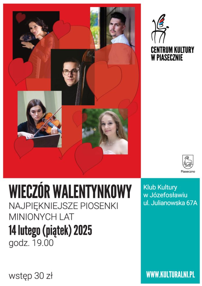 PLAKAT WIECZÓR WALENTYNKOWY JÓZEFOSŁAW