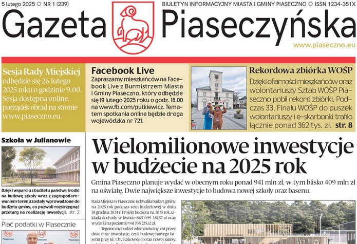 Gazeta Piaseczyńska nr 1/2025