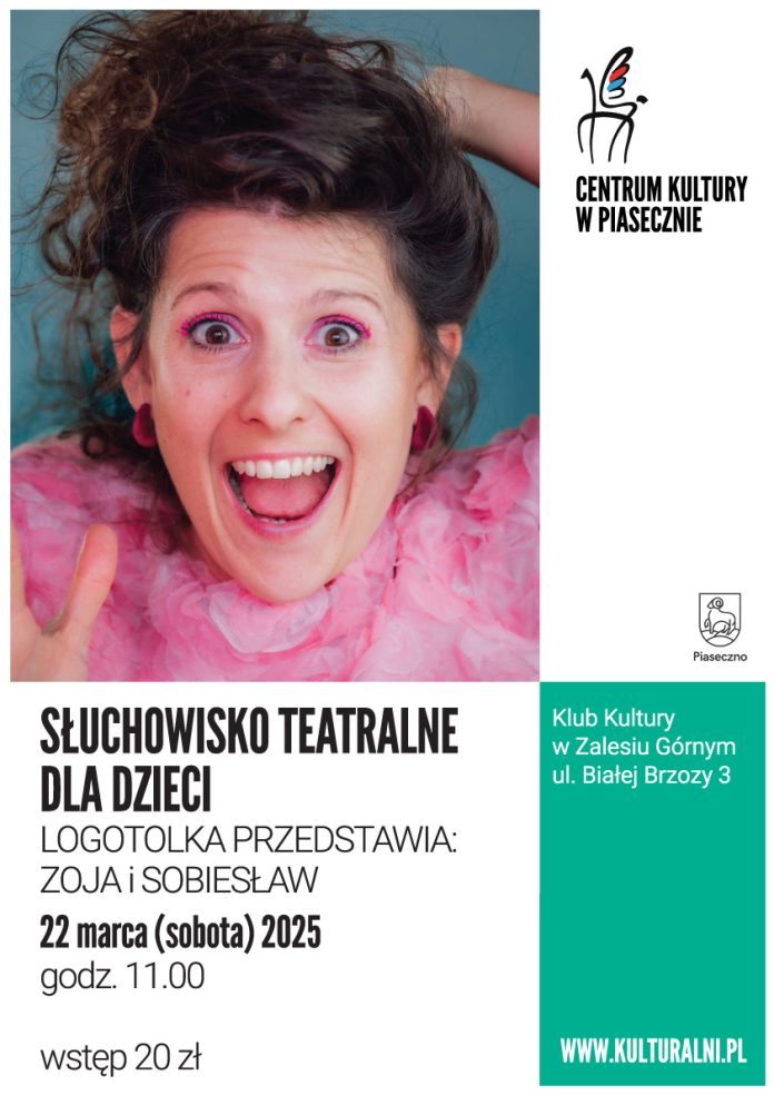 plakat Logotolka Zoja i Sobiesław słuchowisko teatralne dla dzieci w Zalesiu Górnym