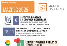 plakat Marzec 2025 z MGOPS Piaseczno