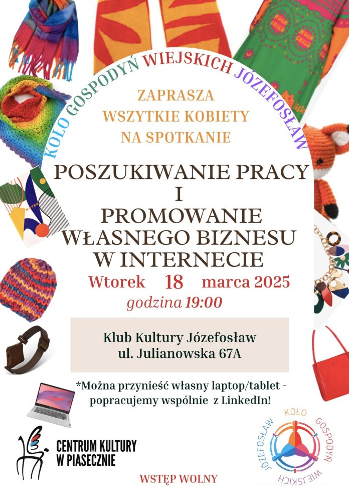 plakat Poszukiwanie pracy i promowanie własnego biznesu w Internecie