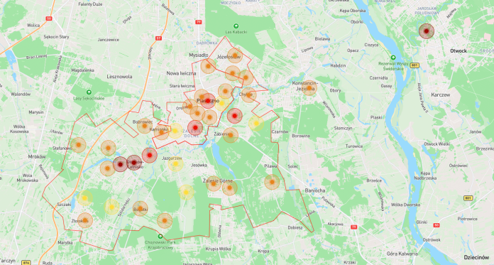 Powiadomienie o ryzyku wystąpienia przekroczenia średniodobowego poziomu informowania dla pyłu zawieszonego PM10 w powietrzu