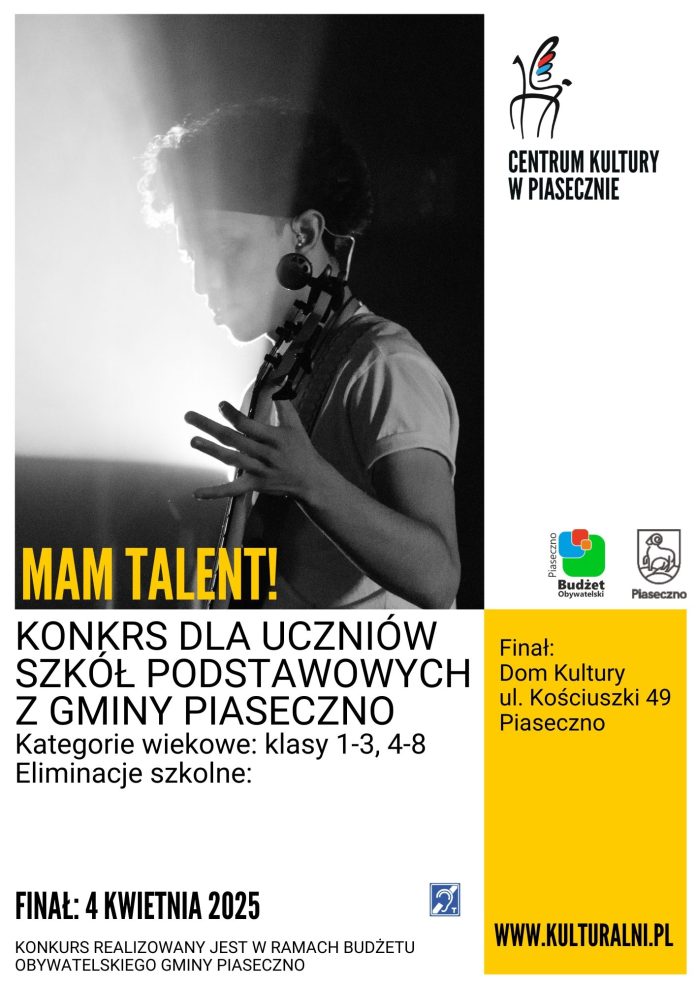 Konkurs Mam Talent dla dzieci ze szkół podstawowych z terenu gminy Piaseczno