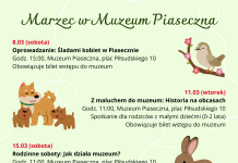 plakat marzec 2025 w Muzeum Piaseczna