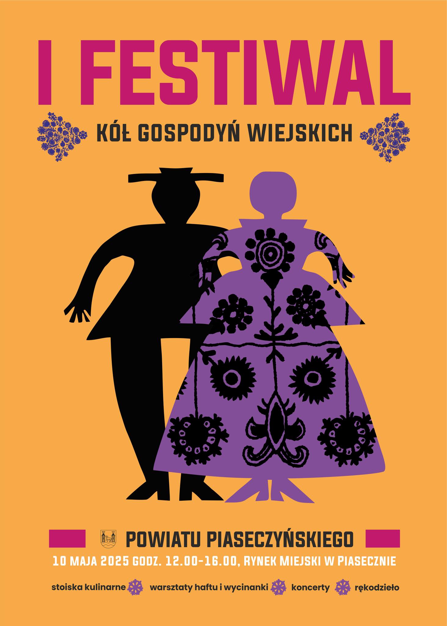 plakat I Powiatowy Festiwal Kół Gospodyń Wiejskich 2025 Rynek w Piasecznie