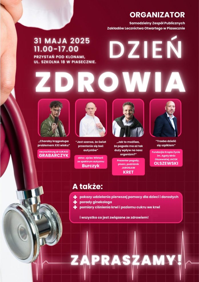 plakat Dzień Zdrowia w Piasecznie 2025
