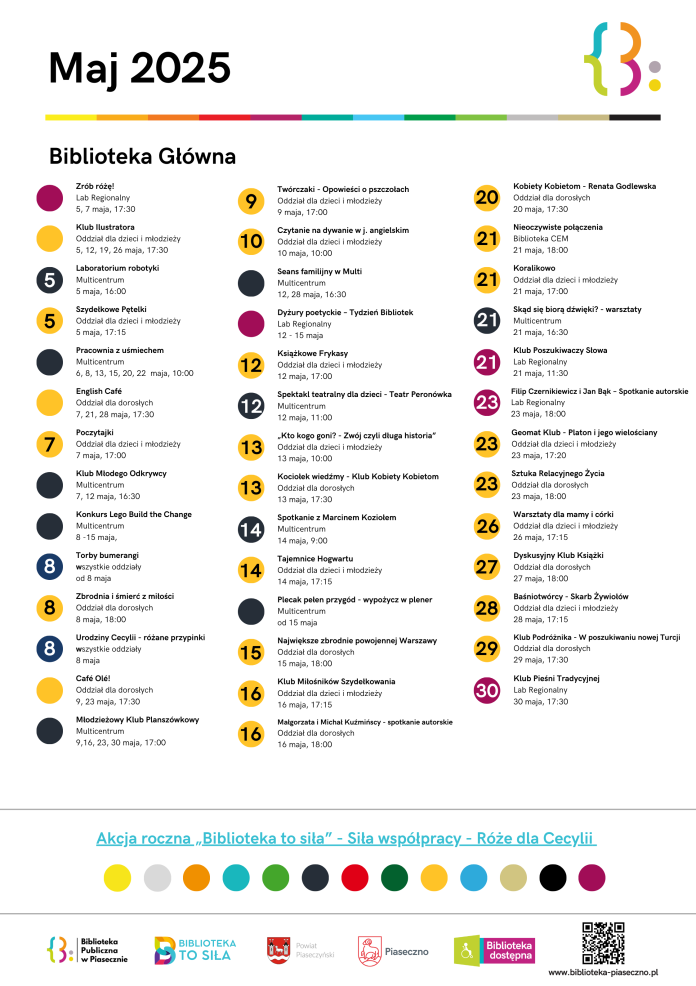 Maj 2025 w Bibliotece Publicznej w Piasecznie