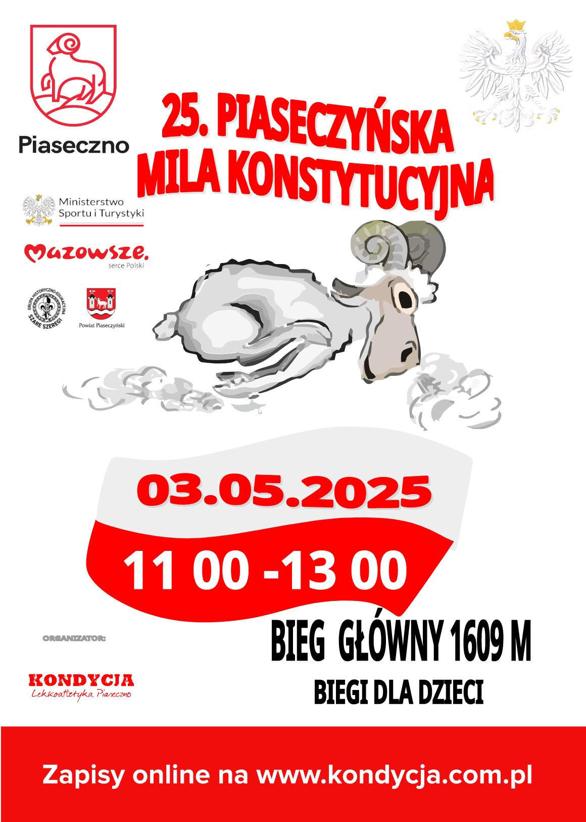 Piaseczyńska Mila Konstytucyjna 2025 w centrum Piaseczna