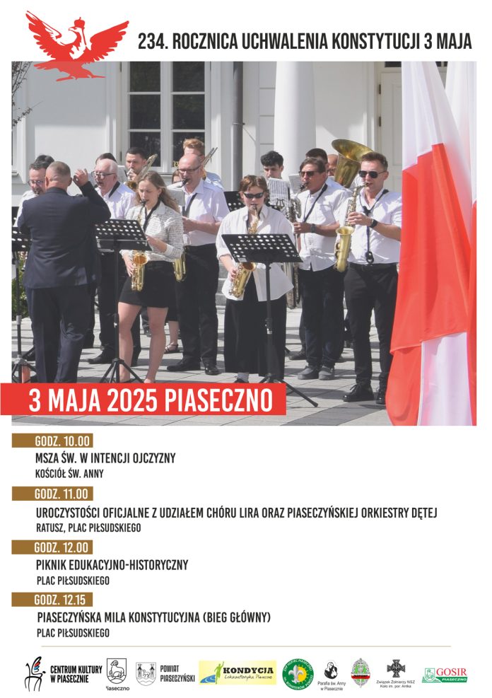 plakat 234. rocznica uchwalenia Konstytucji 3 Maja