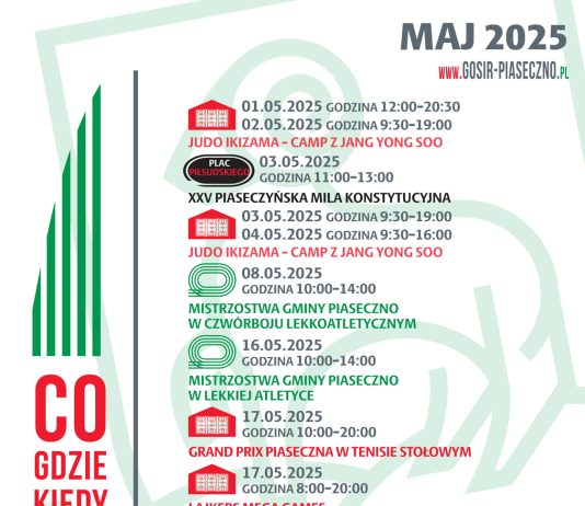 Sportowy maj 2025 w GOSiR Piaseczno