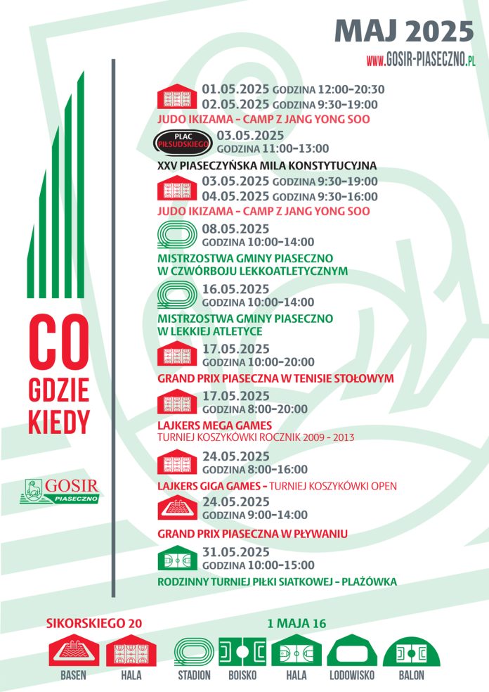 Sportowy maj 2025 w GOSiR Piaseczno