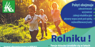 plakat- wakacyjny turnus dla dzieci rolników