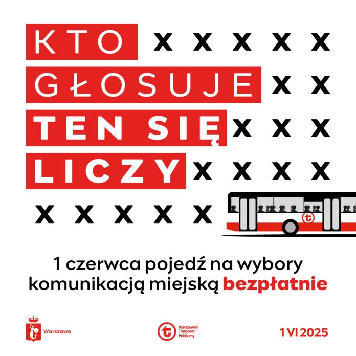grafika - bezpłatne autobusy 1 czerwca wybory