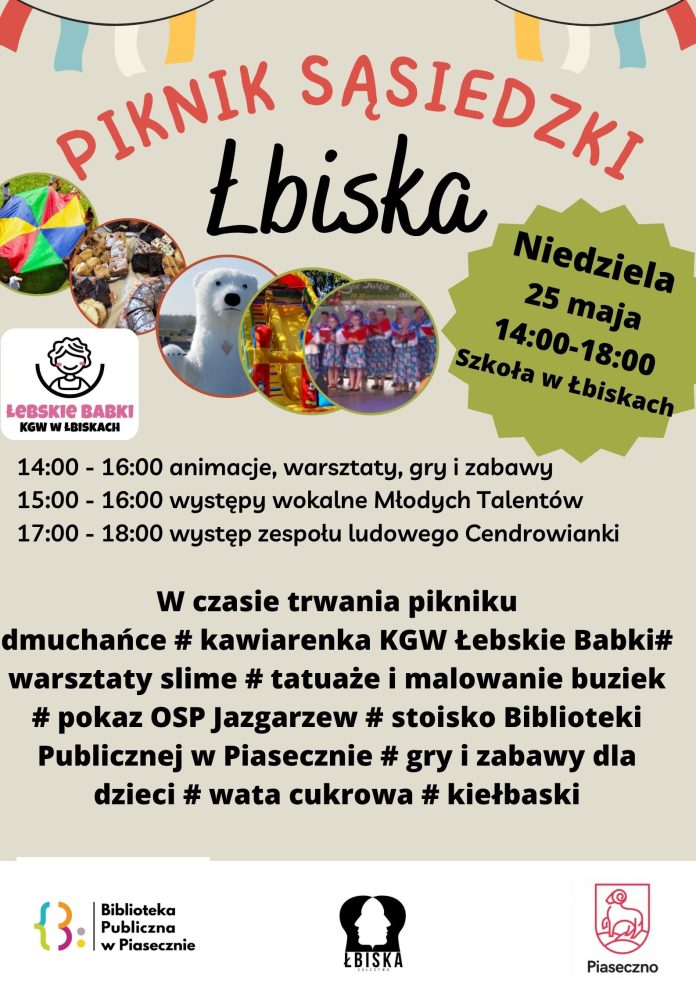 plakat Piknik Sąsiedzki Łbiska 2025