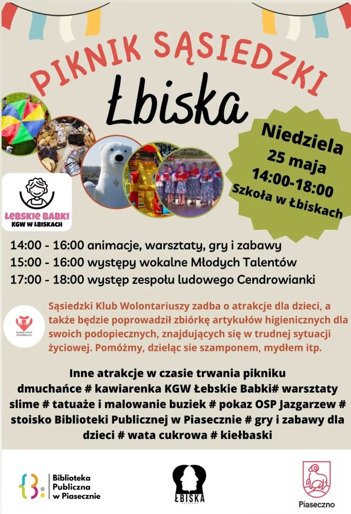 plakat Piknik Sąsiedzki Łbiska 2025