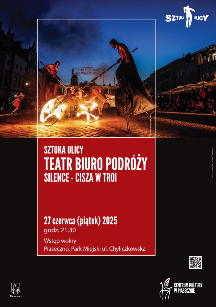 plakat Silence Cisza W Troi Teatr Biuro Podróży Sztuka Ulicy