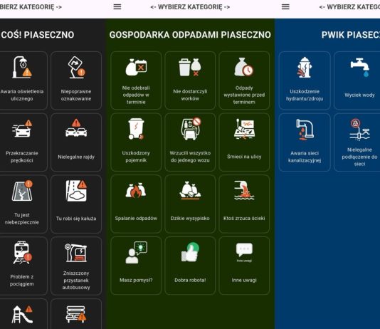 aplikacja zgłoś coś Piaseczno