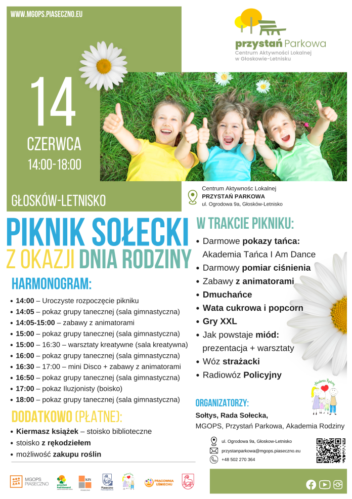 plakat 14 czerwca - PP- Piknik Sołecki z okazji Dnia Rodziny