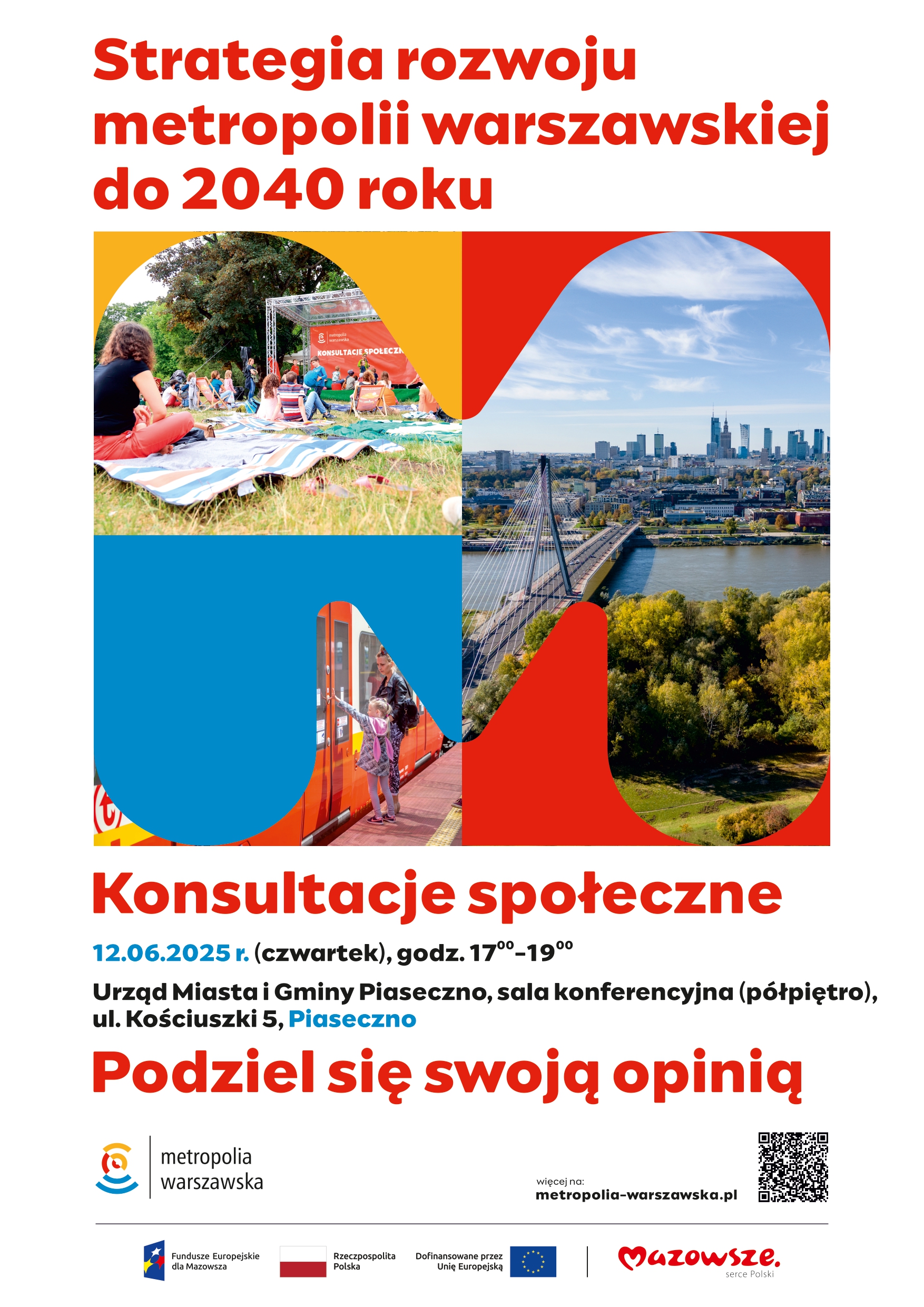 Plakat A3 POWIAT PIASECZYŃSKI-konsultacje strategii metropolii