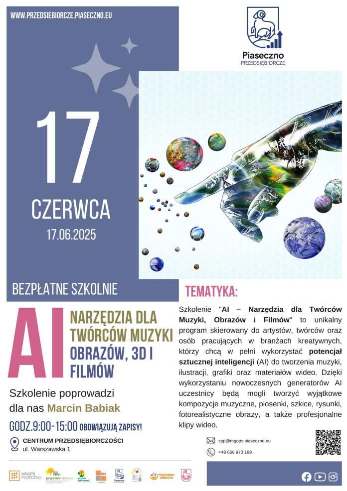 Szkolenie AI narzędzia dla twórców muzyki, obrazów, 3D i filmów