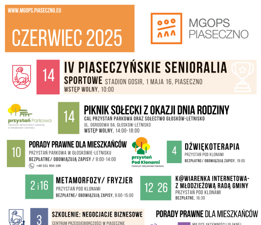 Czerwiec 2025 z MGOPS Piaseczno