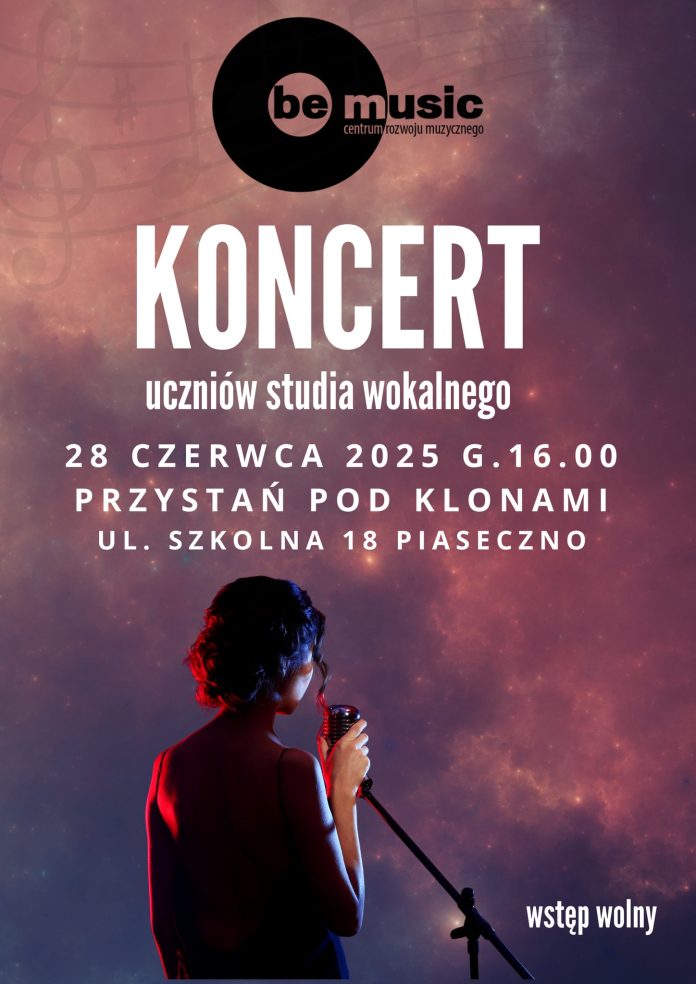 Koncert uczniów studia wokalnego w Przystani Pod Klonami w Piasecznie