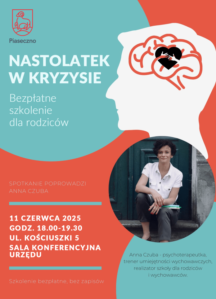 plakat Nastolatek w kryzysie - bezpłatne szkolenie dla rodziców