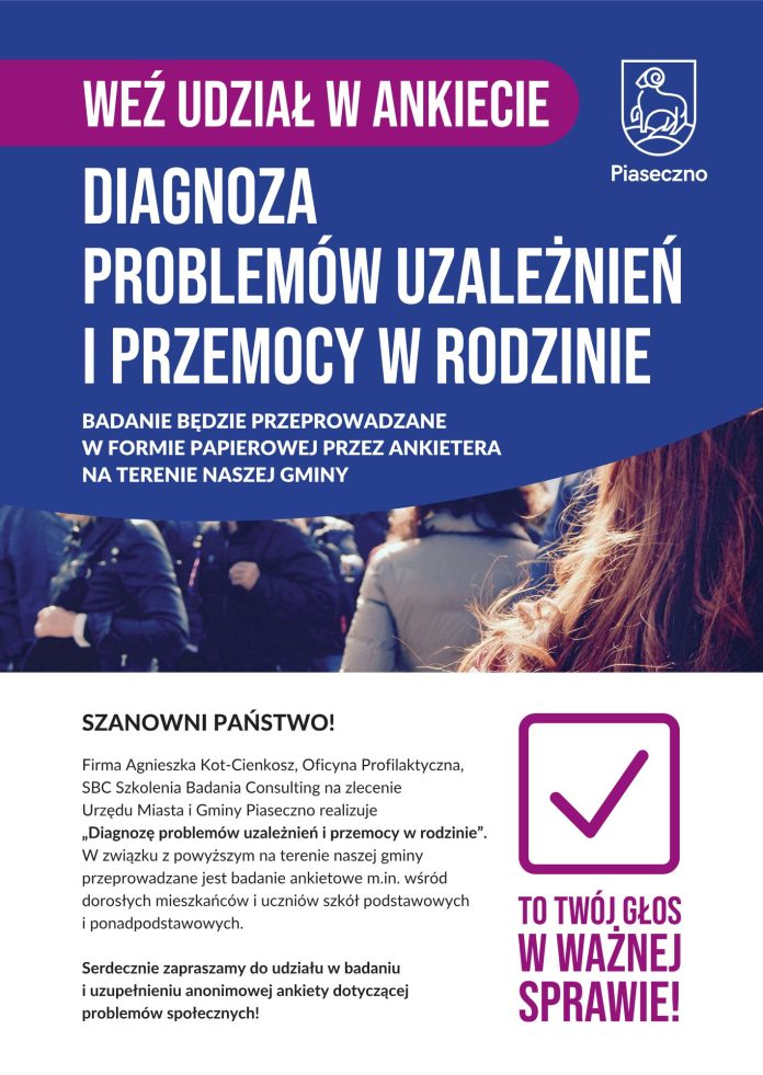 Ankieta Diagnoza problemów uzależnień i przemocy w rodzinie