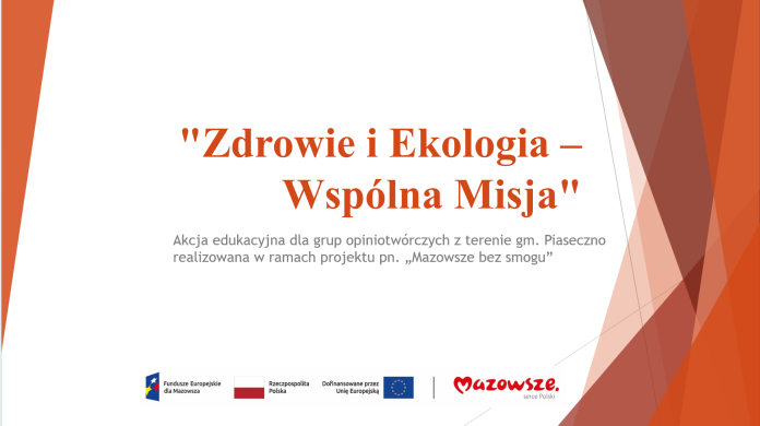 W trosce o zdrowie i ekologię plakat akcji edukacyjnej